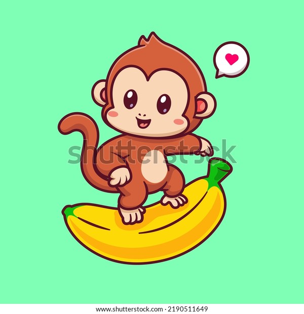 Thousand cartoon monkey eating banana royalty