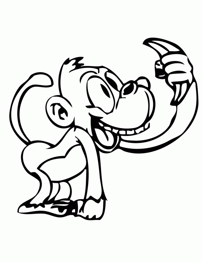 Monkey banana coloring page cartoon coloring pages monkey coloring pages coloring books