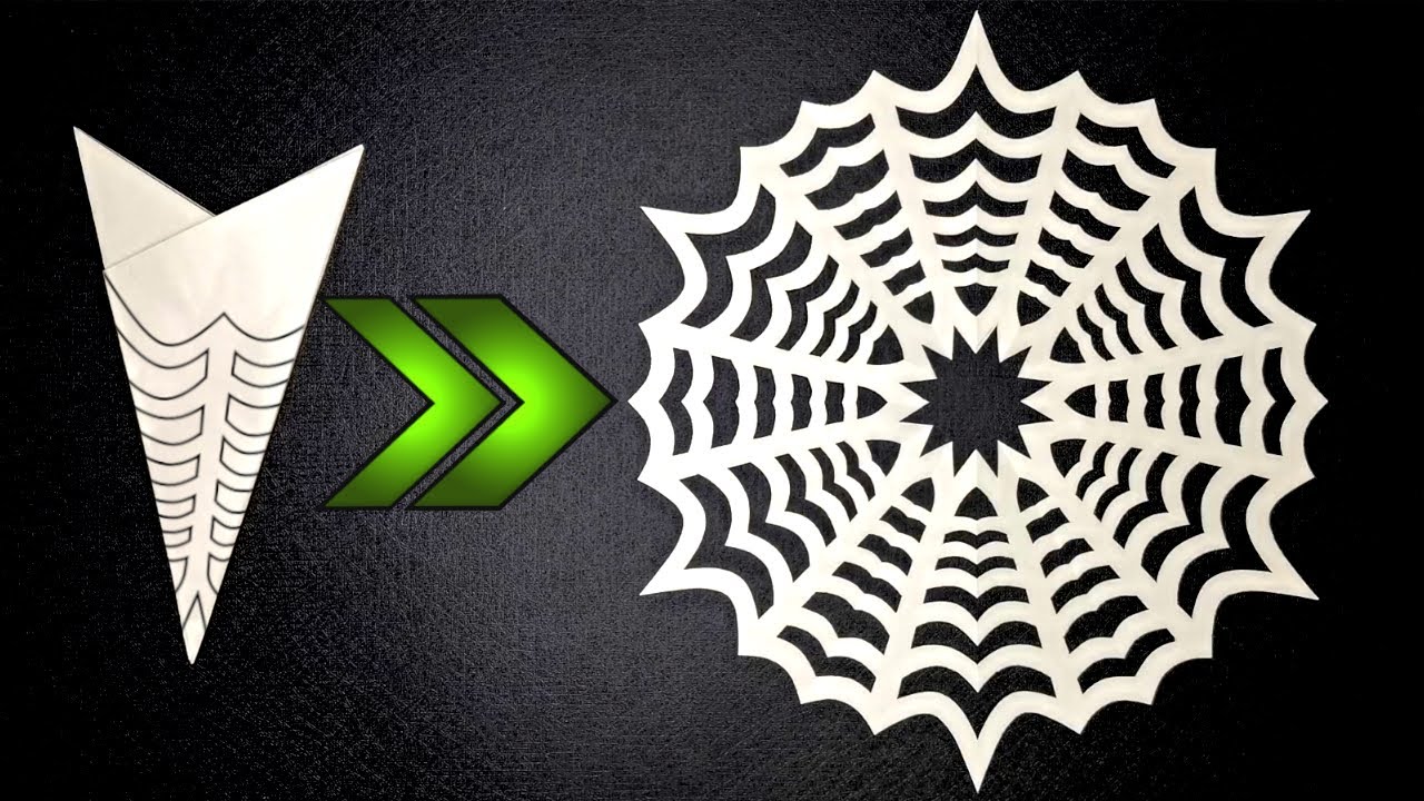 Paper spiderweb how to make spider web for halloween