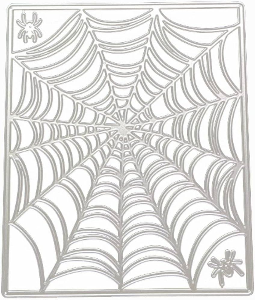 Qoiseys halloween spider web metal die cuts for rd makingcutting dies cut stencils for diy scrapbooking photo album decorative paper crafting embossing template home