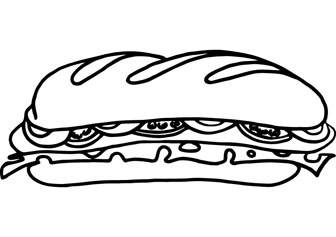 Baguette coloring picture
