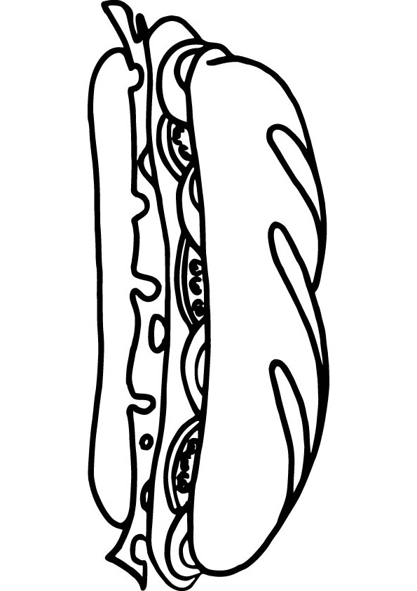 Baguette coloring picture