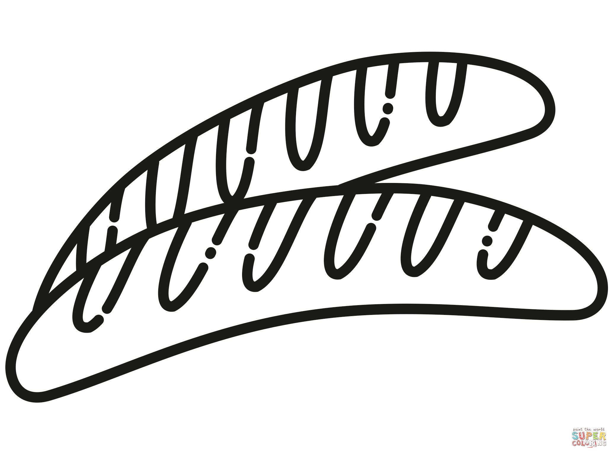 Baguette coloring page free printable coloring pages