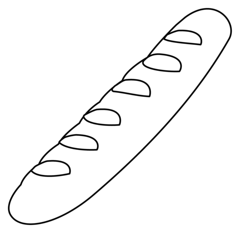 Baguette bread emoji coloring page free printable coloring pages