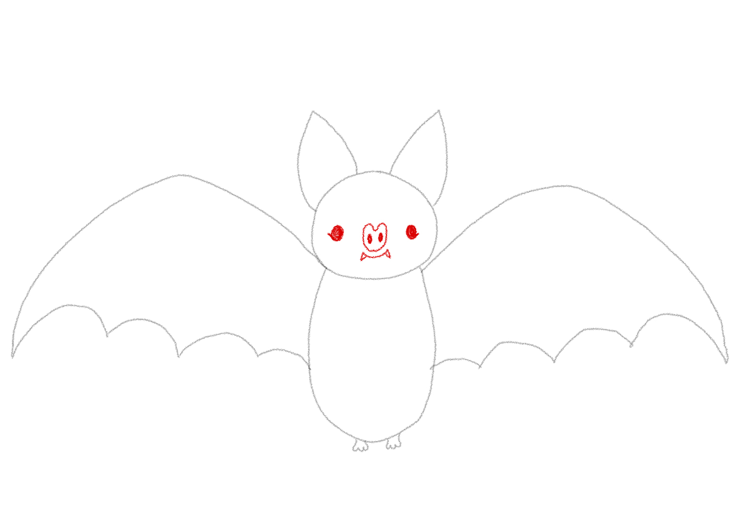 How to draw a bat design school