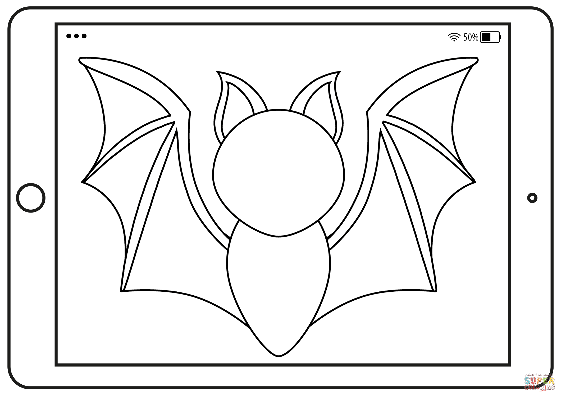 Draw a bat face selfie coloring page free printable coloring pages