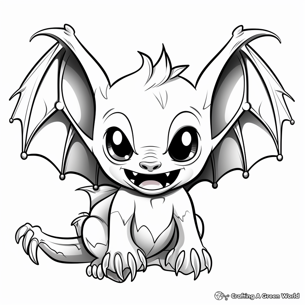 Bat for adults coloring pages