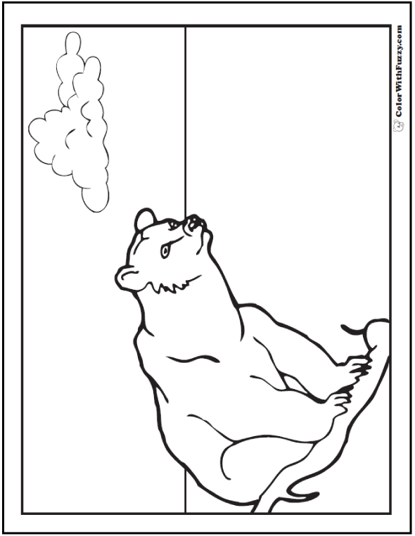 Hunting bear coloring pages watching his kingdom