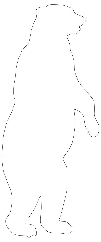Mama bear with cub coloring pages stencil outline
