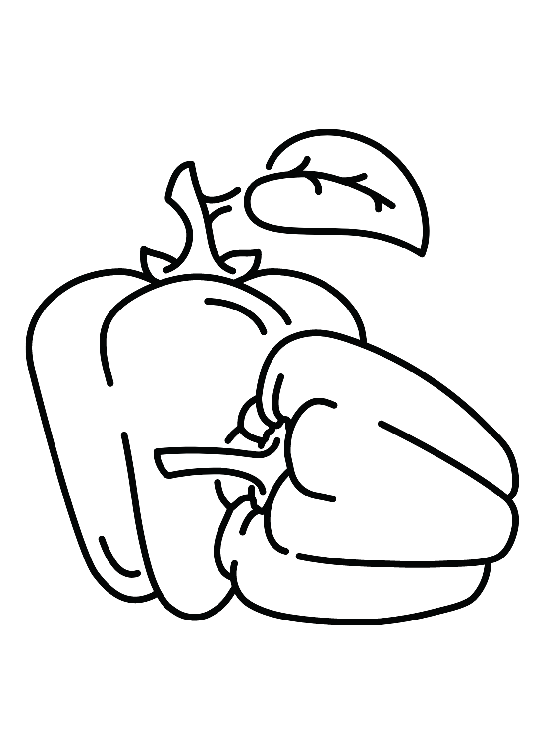 Bell pepper coloring pages printable for free download