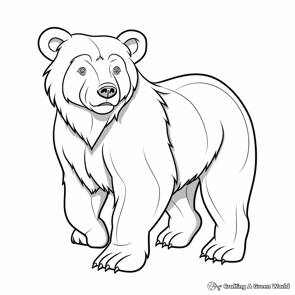 Brown bear coloring pages