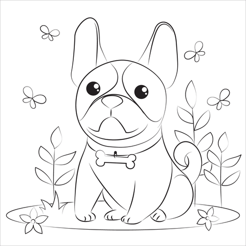 Bulldog coloring page free printable coloring pages
