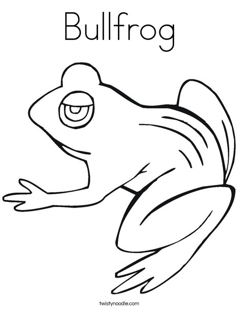 Bullfrog coloring page