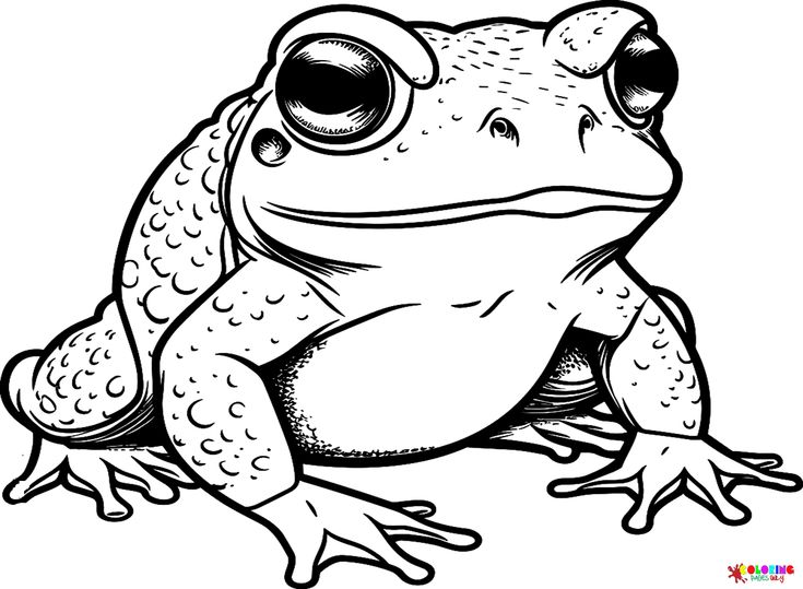 Amphibian coloring pages