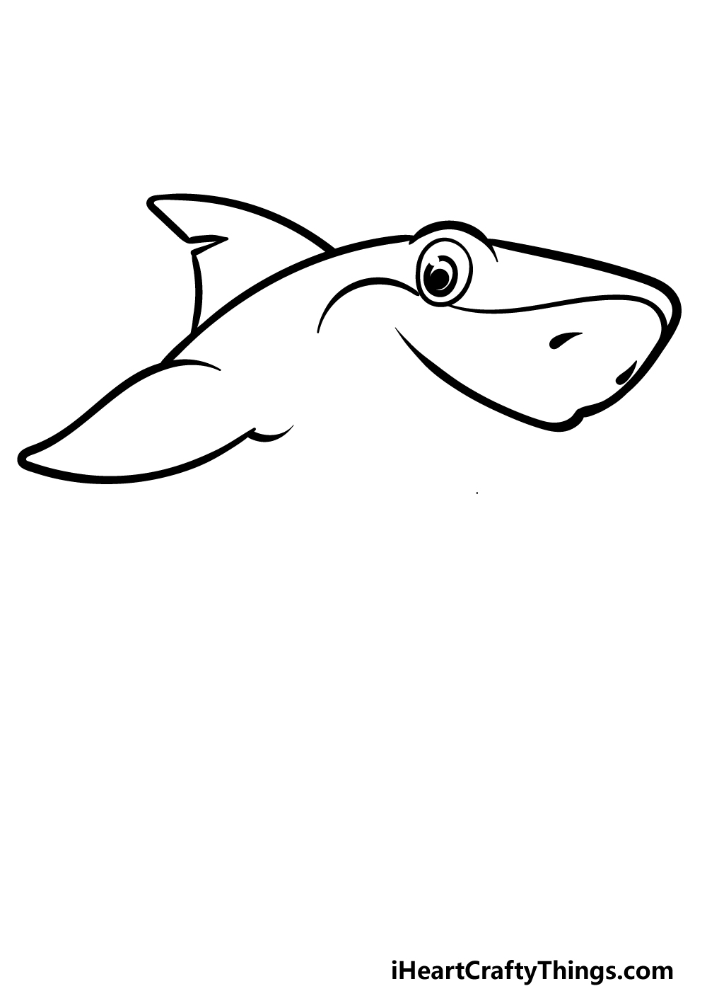 Cartoon shark drawing