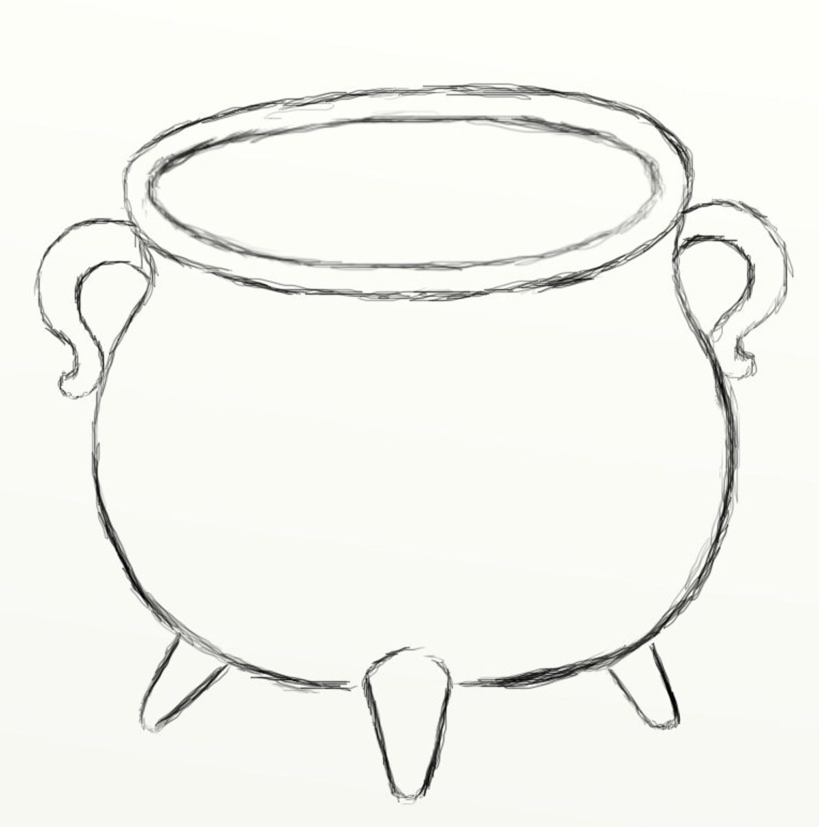 How to draw a cauldron