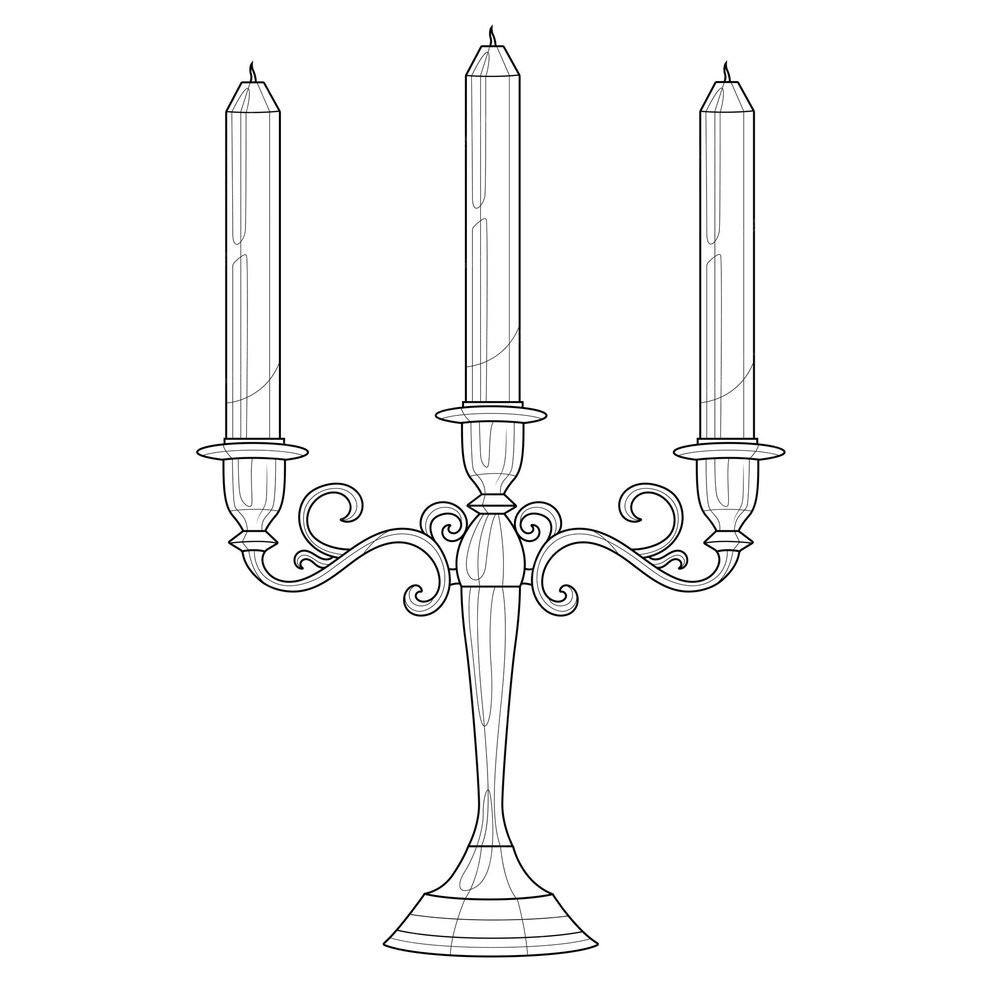 Premium vector chandeliercoloring book antistress for children and adults illustration isolated on white background