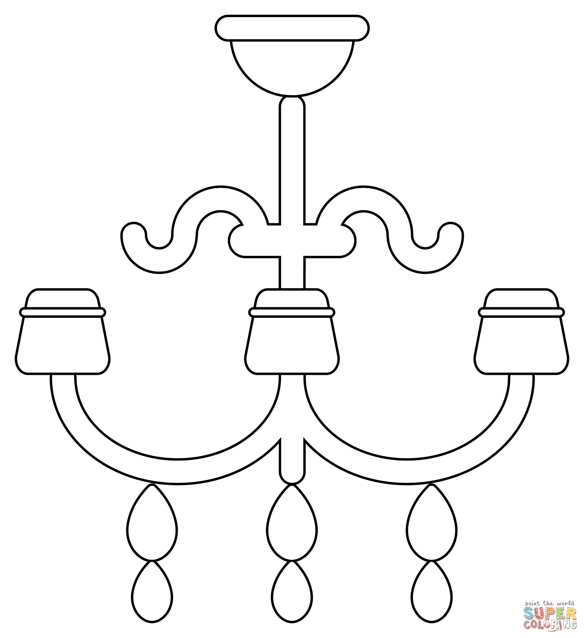 Chandelier coloring page free printable coloring pages