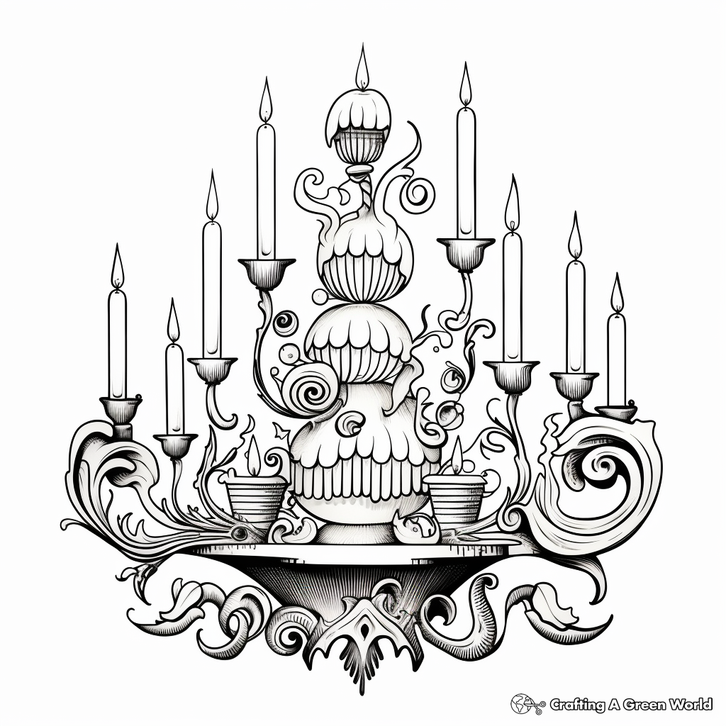 Candle coloring pages
