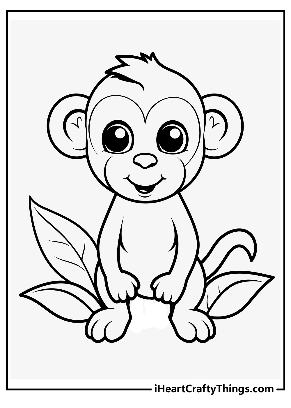 Monkey coloring pages free printables