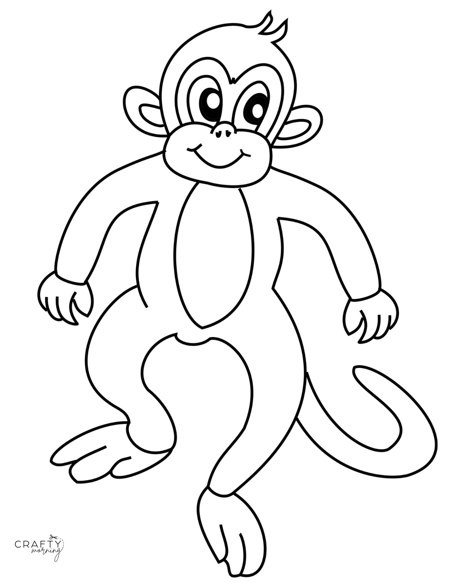 Easy monkey drawing step by step how to draw