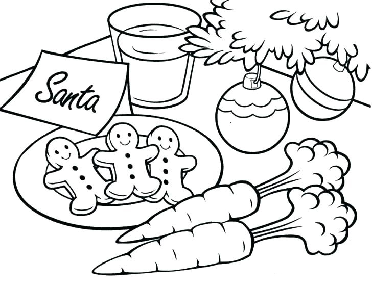 Coloring pages cookies for santa coloring page