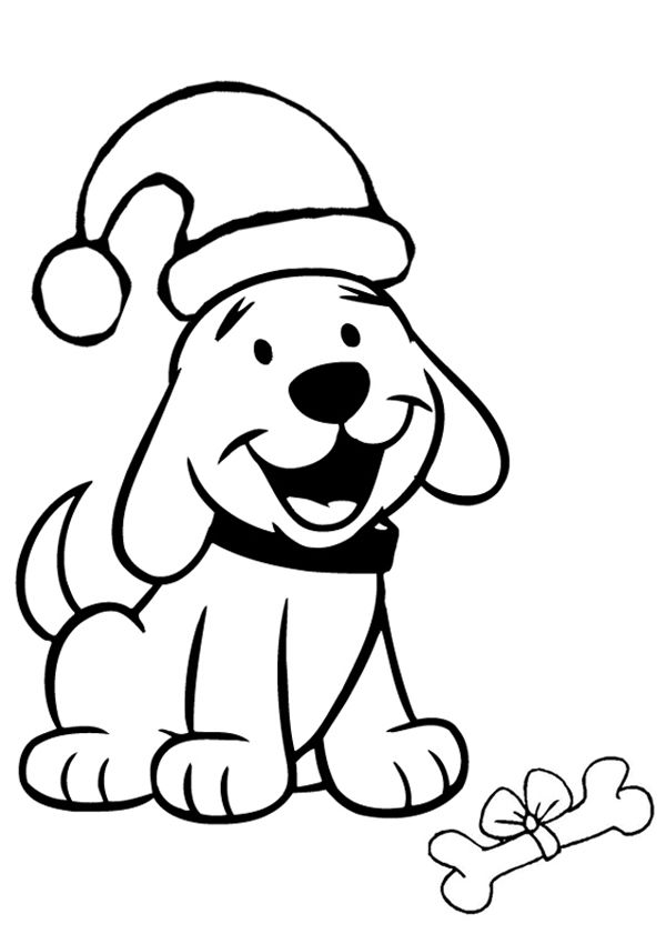 Free online christmas puppy colouring page pãginas de colorir animais desenho de cachorro pãginas para colorir natal