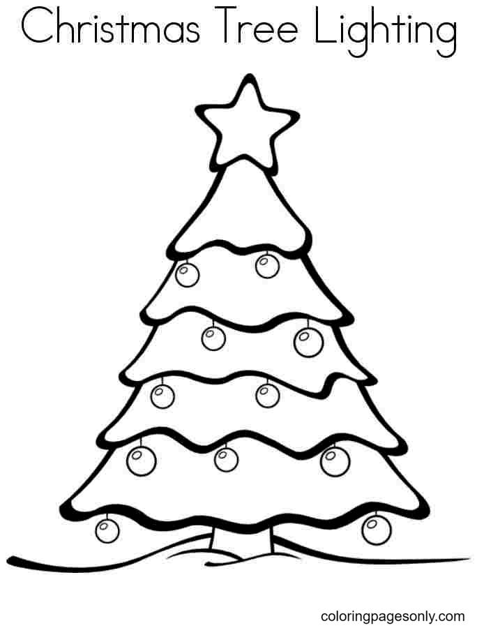 Christmas lights coloring pages printable for free download