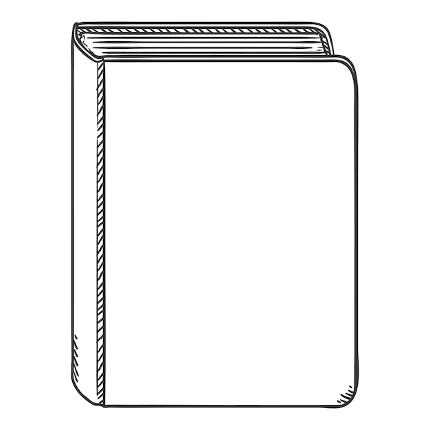 Premium vector vector sketch illustration hardcover closed book