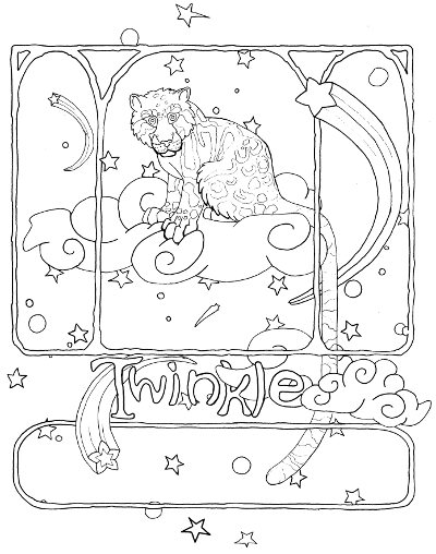 Clouded leopard coloring page for adults