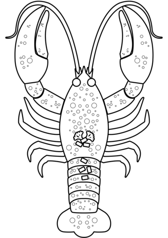 Crayfish coloring page free printable coloring pages