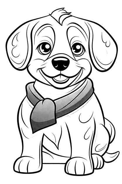 Page christmas puppy coloring pages images
