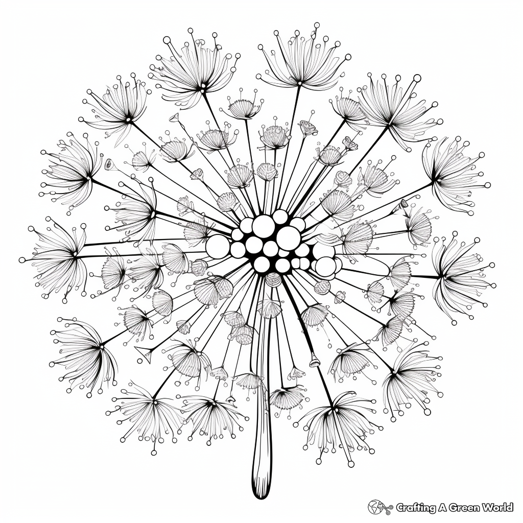 Dandelion coloring pages