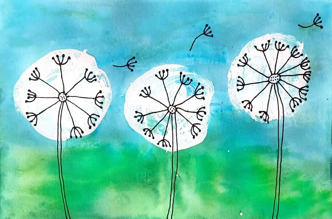 How to draw a dandelion and turn it into a painting