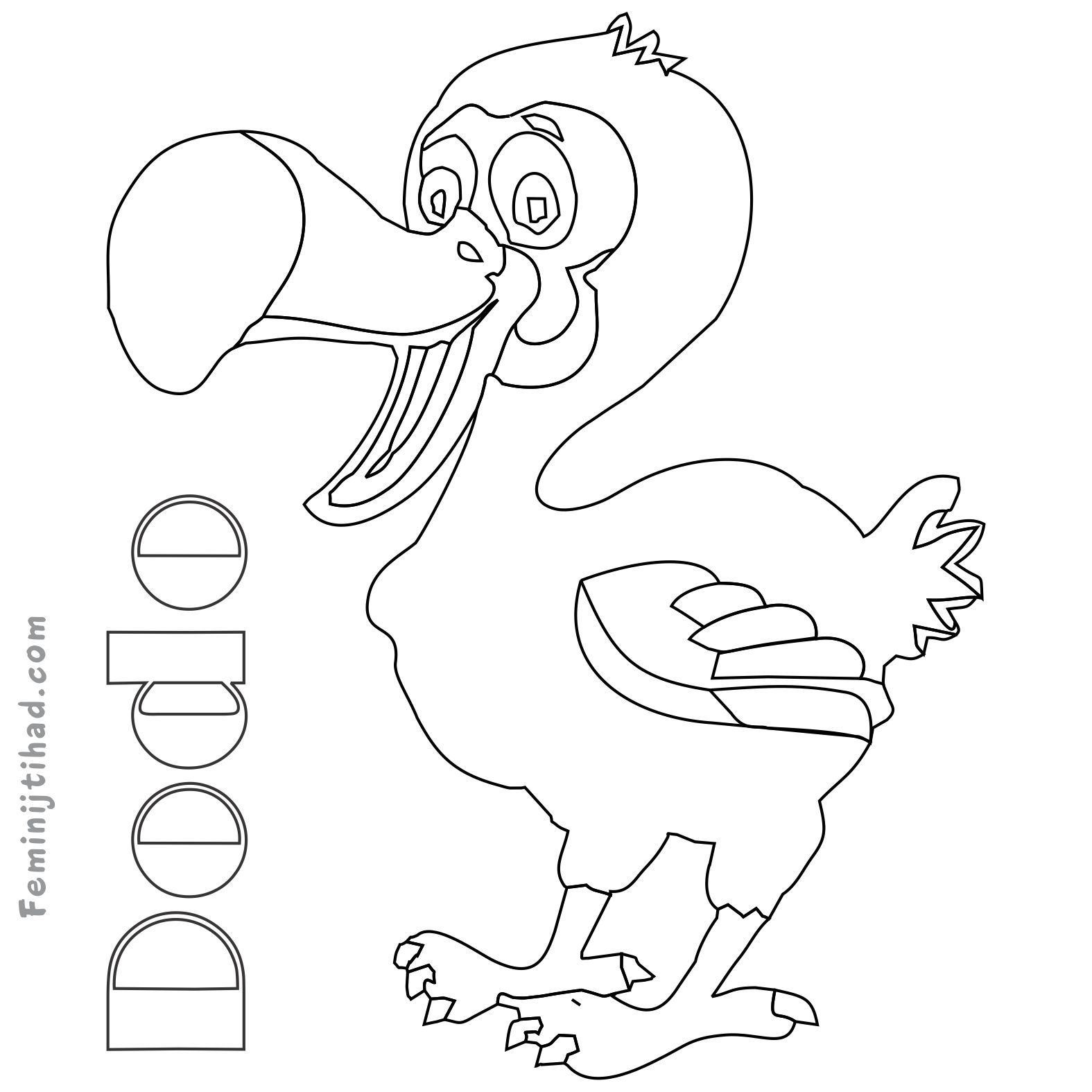 Printable dodo coloring pages pdf