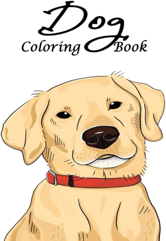 Dog coloring book dogs coloring pages for adults teens and children of all ages with drawings of dogs publishing houd books