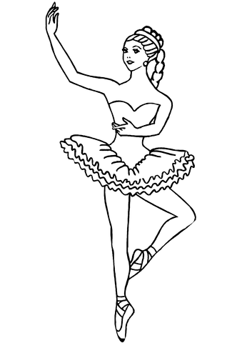 Ballerina coloring page free printable coloring pages