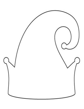 Elf hat templates christmas elf hat coloring pages elf hat outlines elf hats