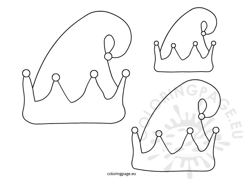 Elf hat template coloring page