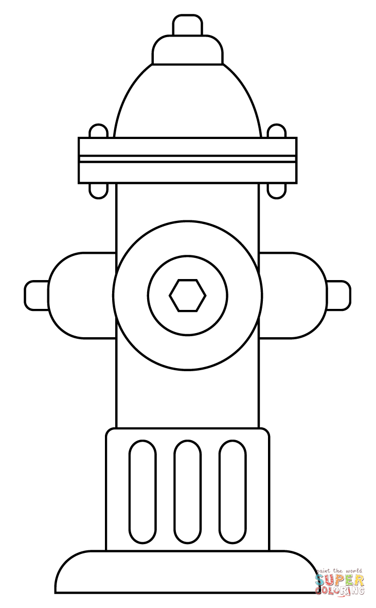 Fire hydrant coloring page free printable coloring pages