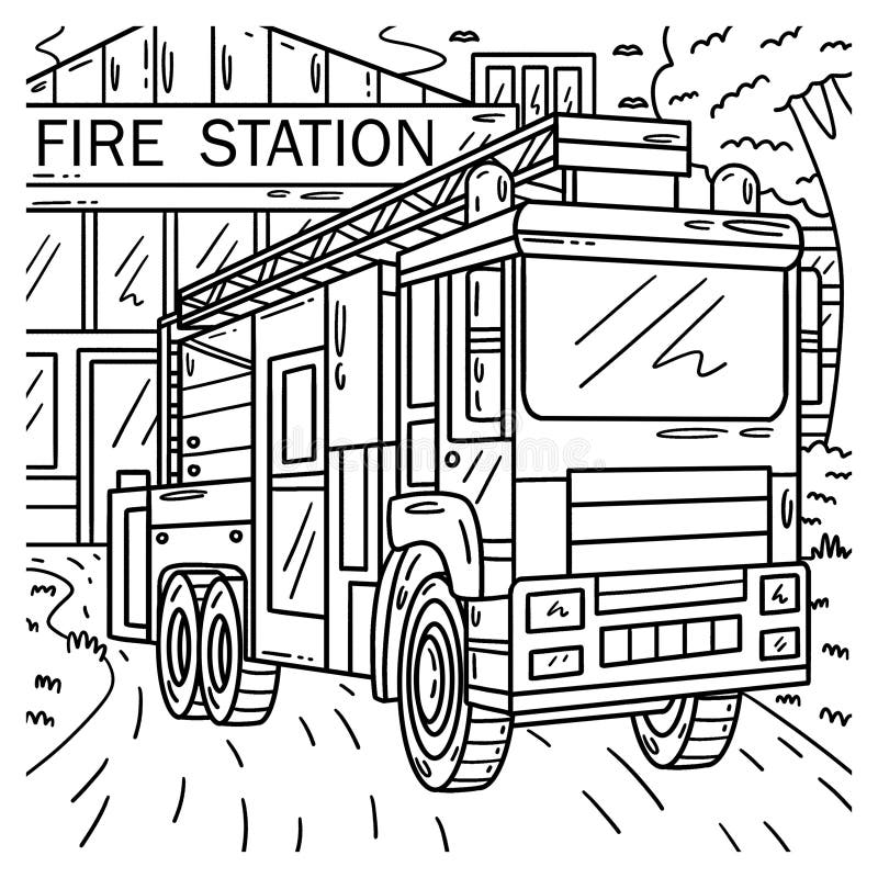 Firefighter coloring stock illustrations â firefighter coloring stock illustrations vectors clipart