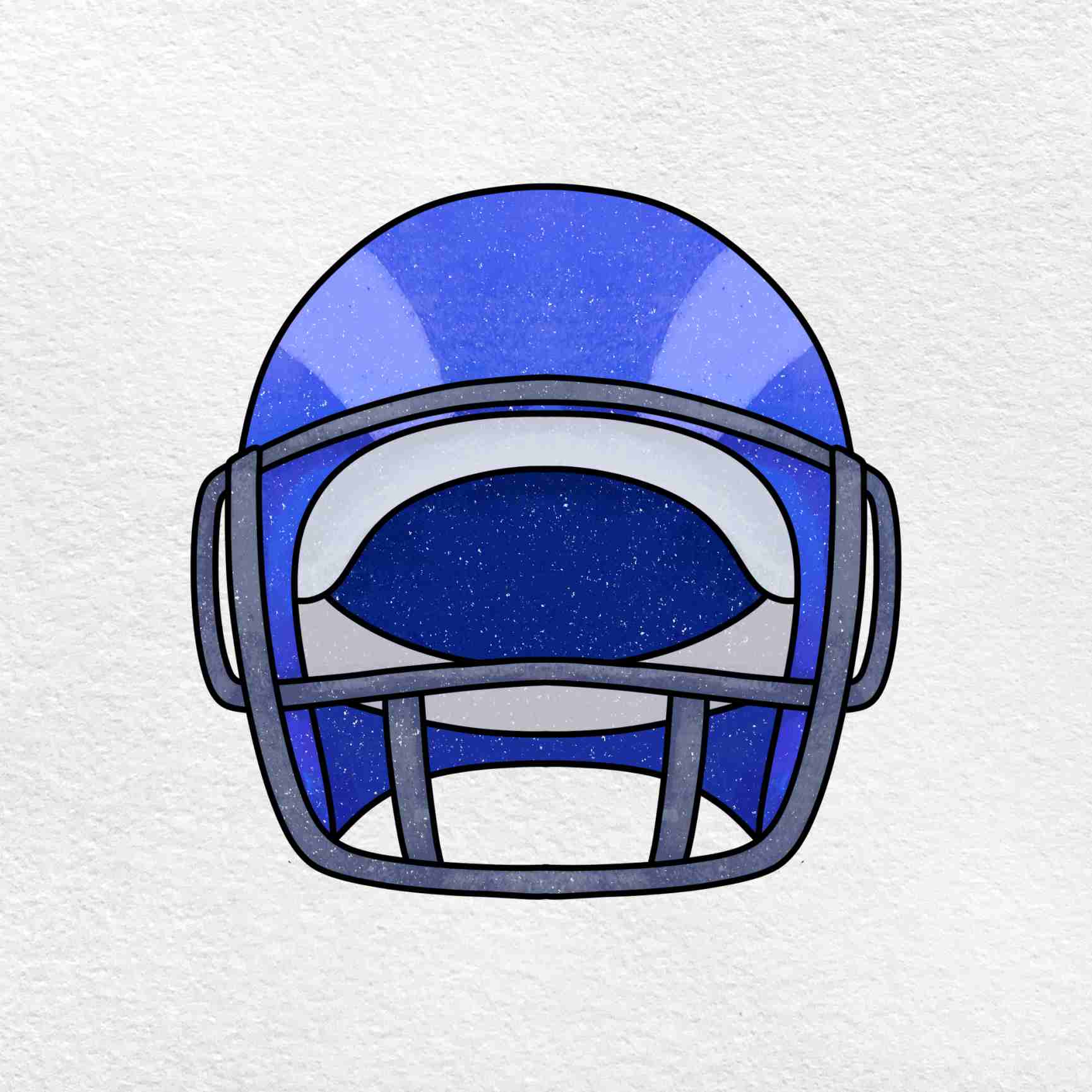 How to draw a football helmet