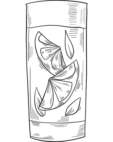 Glass of lemonade coloring page free printable coloring pages