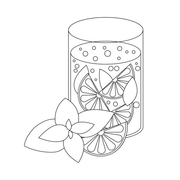 Coloring book for children vector illustration lemonade with l stock illustration