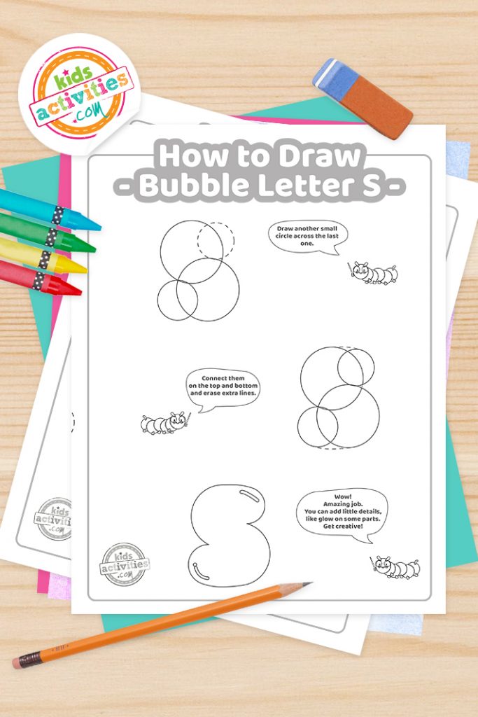 How to draw the letter s in bubble graffiti kids activities blog