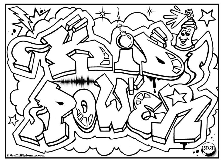 Download or print this amazing coloring page omg another graffiti coloring book of room signs