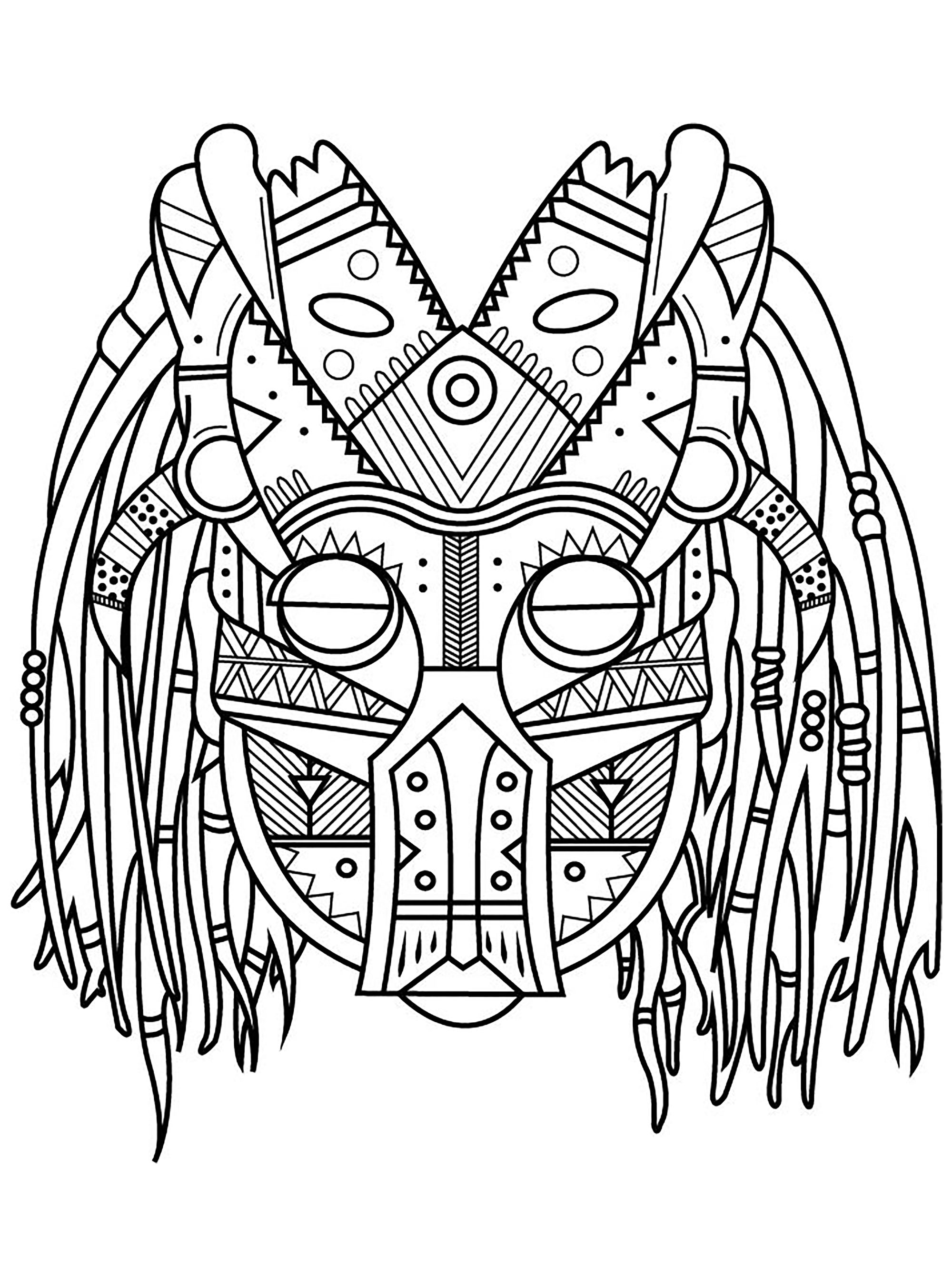 Street art mix africa aztec