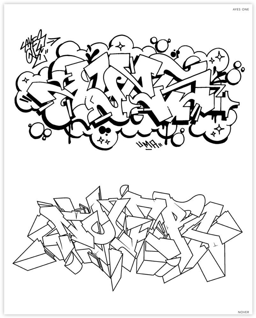 Graffiti style louring book