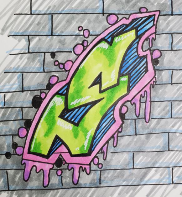 How to draw graffiti letter s for beginner artists