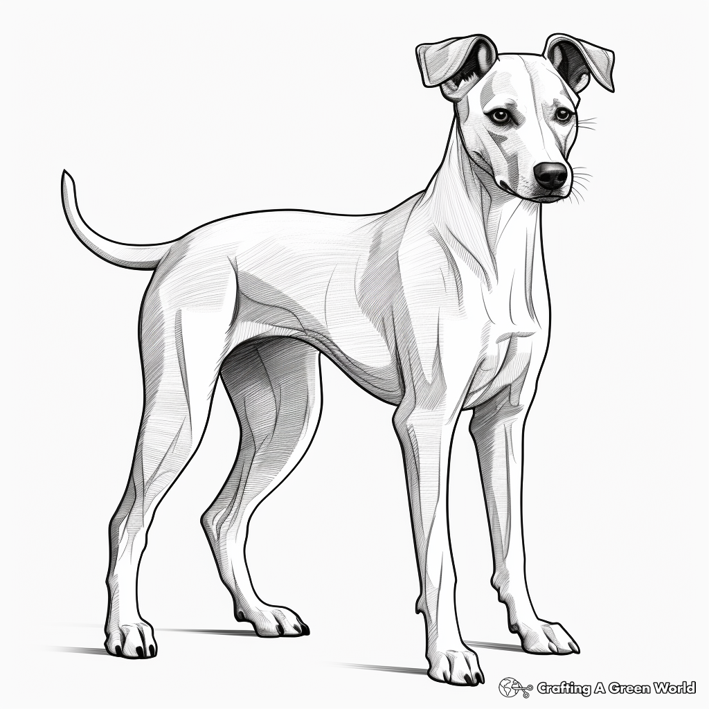 Greyhound coloring pages